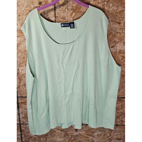 Maggie‎ Barnes Sweater Tank Womans 3x Green - Vintage - Picture 1 of 4